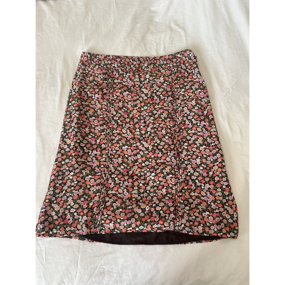 Women's GAP Floral Maxi Skirt Button Zip CottageCore Fall Dressy Size 10